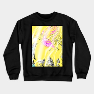 watery yellow lines Crewneck Sweatshirt